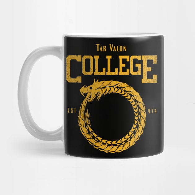 Tar Valon College Yellow Ajah Slogan and Symbol Dragon by TSHIRT PLACE